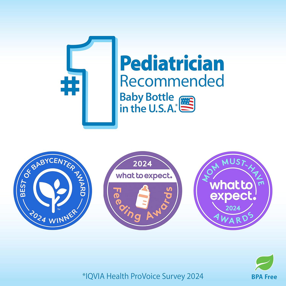 Dr. Brown’s Natural Flow® Anti-Colic Options+™ Wide-Neck Baby Bottles 5 oz/150 mL, with Level 1 Slow Richmond - photo 4