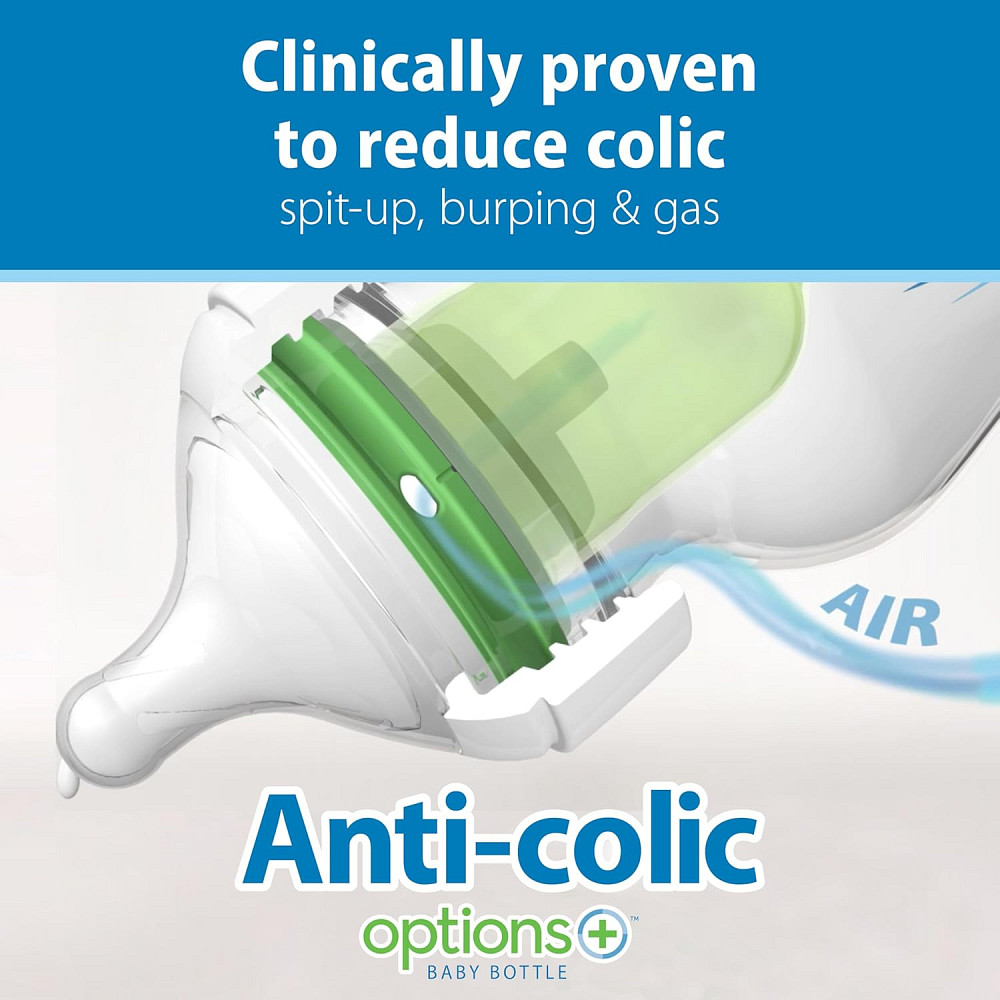Dr. Brown’s Natural Flow® Anti-Colic Options+™ Wide-Neck Baby Bottles 5 oz/150 mL, with Level 1 Slow Richmond - photo 6