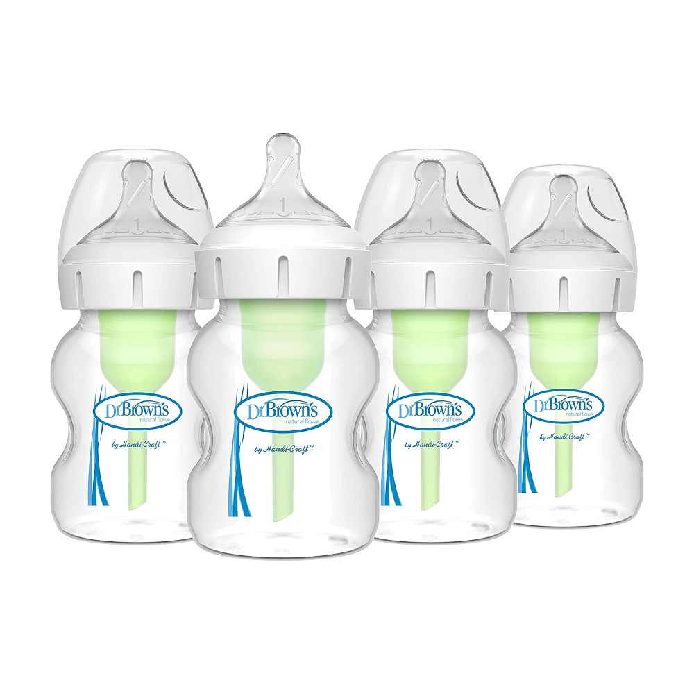 Dr. Brown’s Natural Flow® Anti-Colic Options+™ Wide-Neck Baby Bottles 5 oz/150 mL, with Level 1 Slow Richmond - photo 1