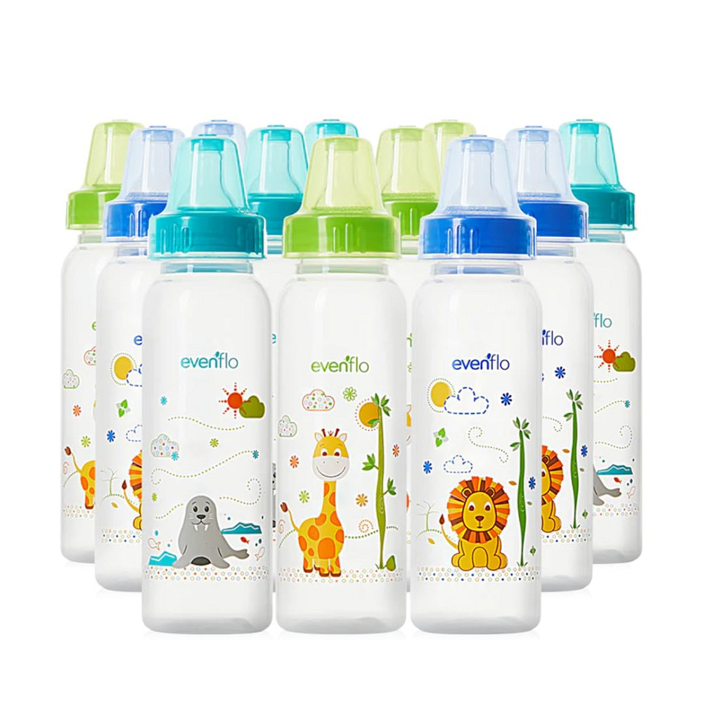 Classic Prints Polypropylene Bottles for Baby, Infant and Newborn - Blue/Green/Teal, 8 Ounce (Pack o Richmond - photo 1