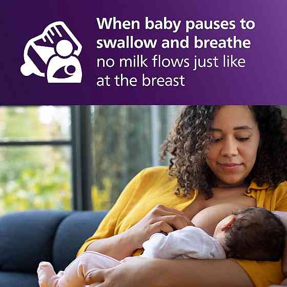 Philips Avent Natural Response Baby Gift Set - 3X 4oz Bottles with Slow Flow Nipple (Level 2), 2X 9o Richmond
