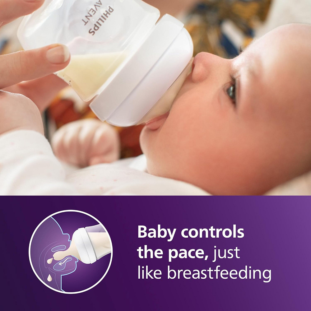 Philips Avent Natural Response Baby Gift Set - 3X 4oz Bottles with Slow Flow Nipple (Level 2), 2X 9o Richmond - photo 2