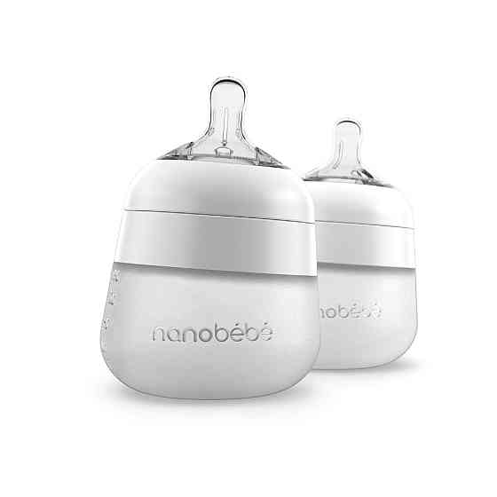 Nanobebe Flexy Silicone Baby Bottle, Anti-Colic, Natural Feel, Non-Collapsing Nipple, Non-Tip Stable Richmond