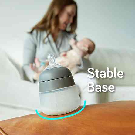 Nanobebe Flexy Silicone Baby Bottle, Anti-Colic, Natural Feel, Non-Collapsing Nipple, Non-Tip Stable Richmond