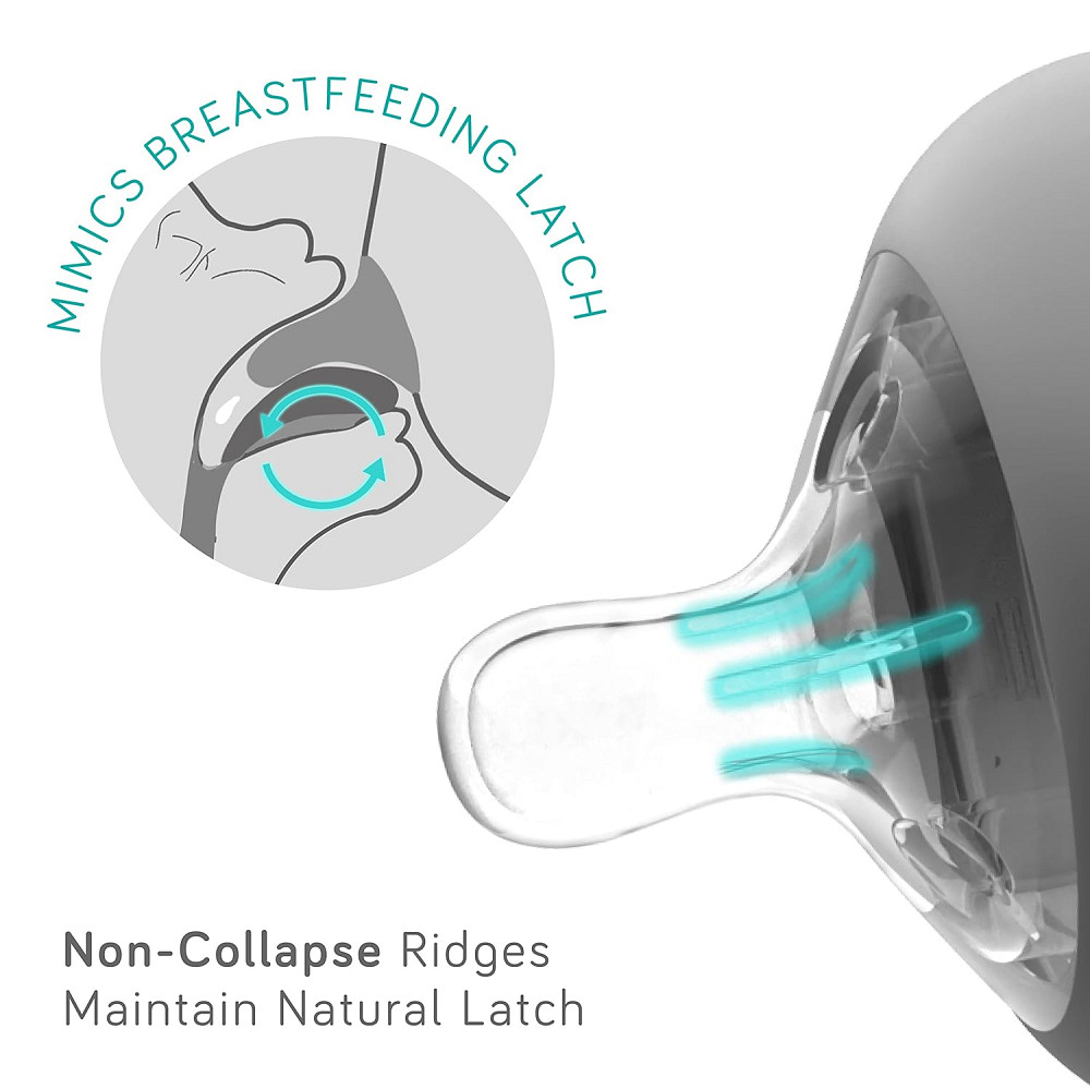 Nanobebe Flexy Silicone Baby Bottle, Anti-Colic, Natural Feel, Non-Collapsing Nipple, Non-Tip Stable Richmond - photo 4