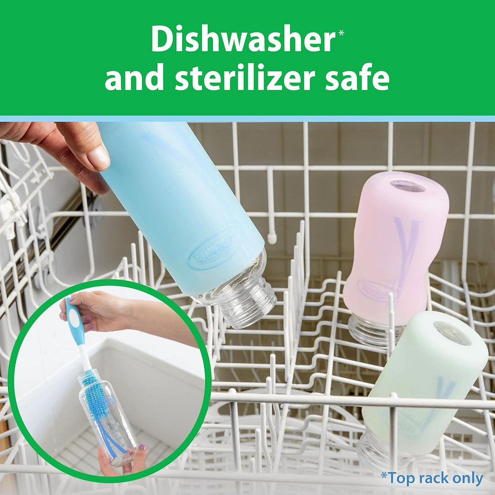 Dr. Brown's Anti-Colic Options+ Narrow Glass Baby Bottle with Level 1 Slow Flow Nipple, BPA-Free, 4  Richmond - photo 8