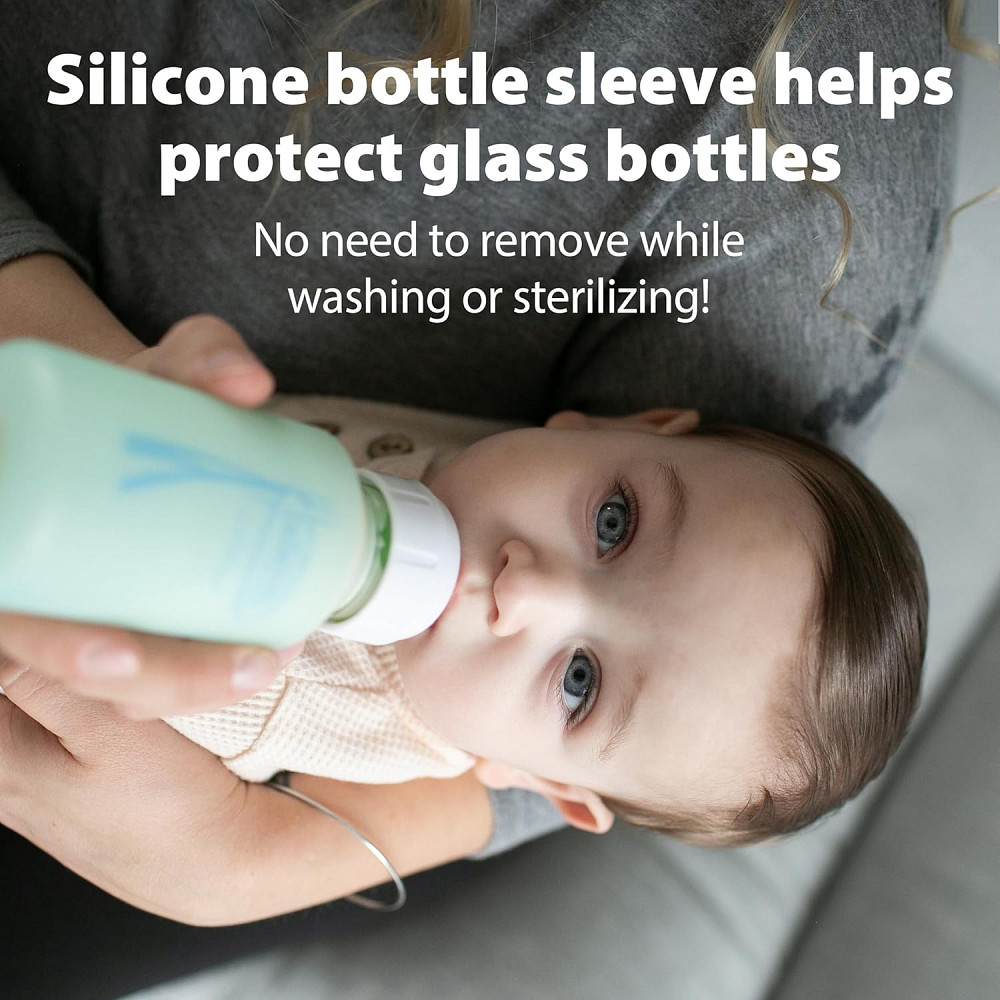 Dr. Brown's Anti-Colic Options+ Narrow Glass Baby Bottle with Level 1 Slow Flow Nipple, BPA-Free, 4  Richmond - photo 6