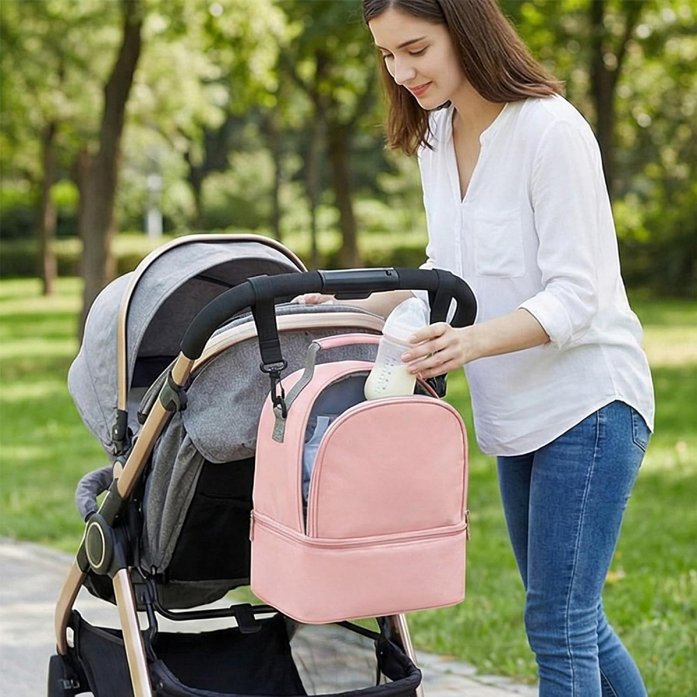 Portable Insulated Breast Milk Backpack Large Capacity for Nursing Moms Travel Ready Breastfeeding B Richmond - photo 7