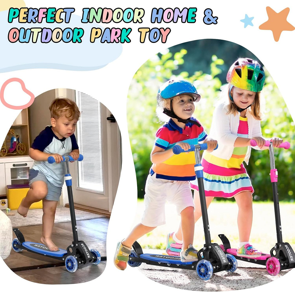 Kick Scooter for Kids 3-7 Ages - Light Up 3 Wheel Scooters,Lean-to-Steer,Three Adjustable Height Sco Richmond - photo 9