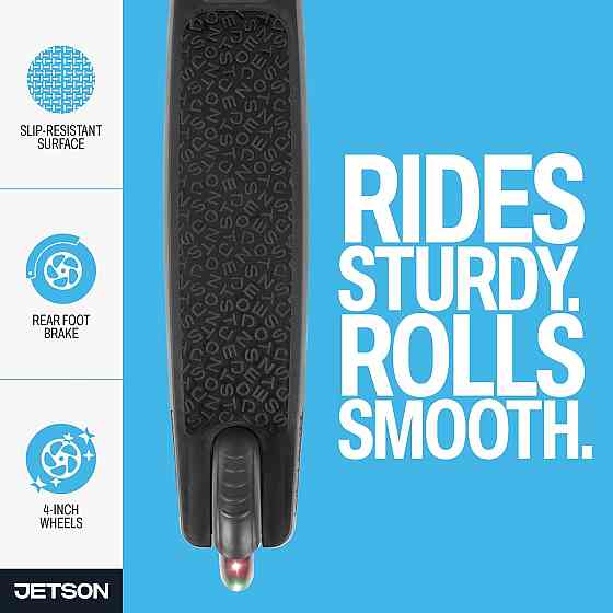 Jetson Jupiter Kids 2-Wheel Light-Up Kick Scooter, LED Lights on Handlebar, Stem, Wheels & Deck, Adj Richmond