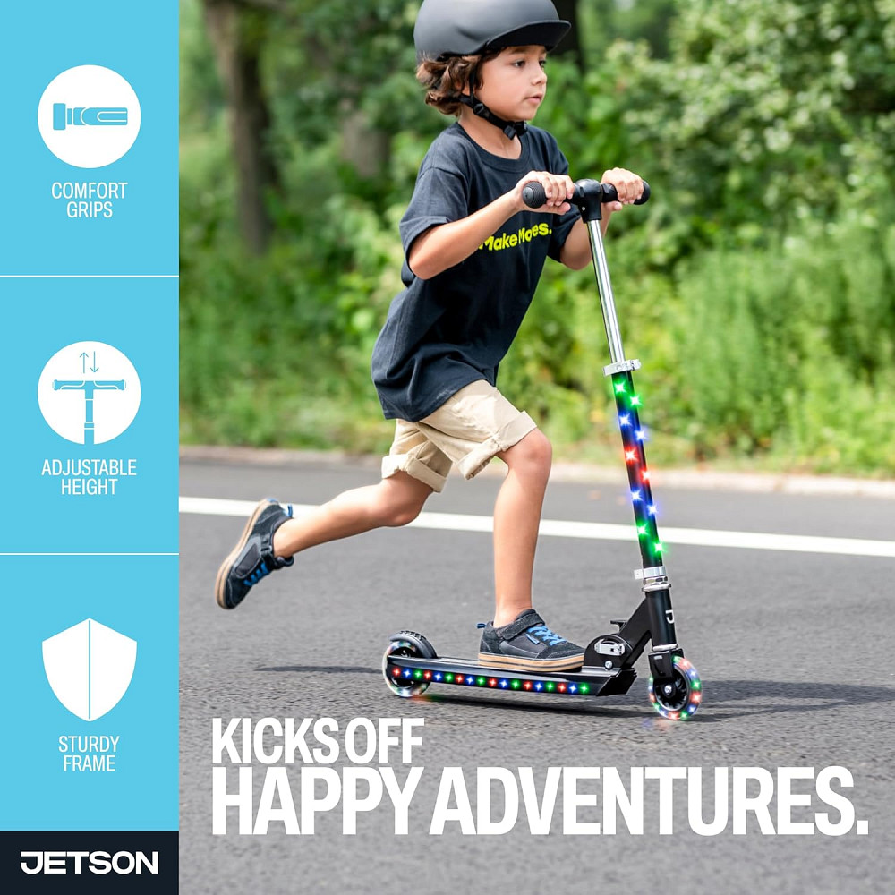 Jetson Jupiter Kids 2-Wheel Light-Up Kick Scooter, LED Lights on Handlebar, Stem, Wheels & Deck, Adj Richmond - photo 3
