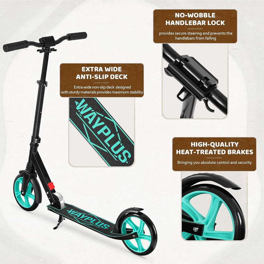 WAYPLUS KS1 Kick Scooter for Ages 6+,Kid, Teens & Adults. Max Load 240 LBS. Foldable, Lightweight, 8 Richmond - photo 6