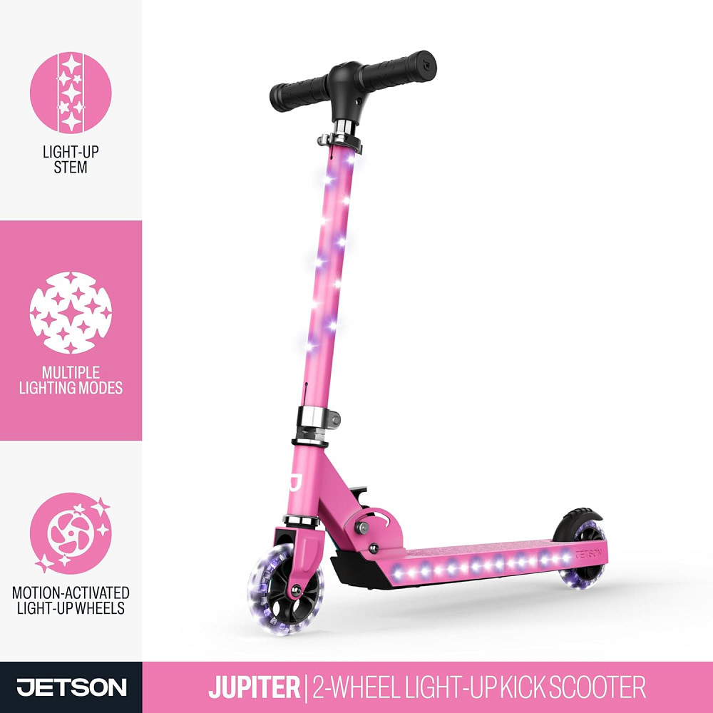 Jetson Jupiter Kids 2-Wheel Light-Up Kick Scooter, LED Lights on Handlebar, Stem, Wheels & Deck, Adj Richmond - photo 2