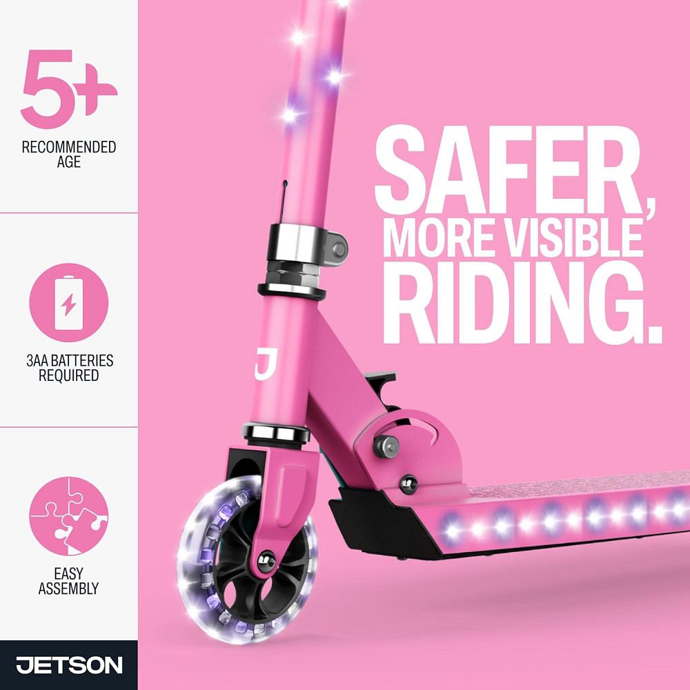 Jetson Jupiter Kids 2-Wheel Light-Up Kick Scooter, LED Lights on Handlebar, Stem, Wheels & Deck, Adj Richmond - photo 6