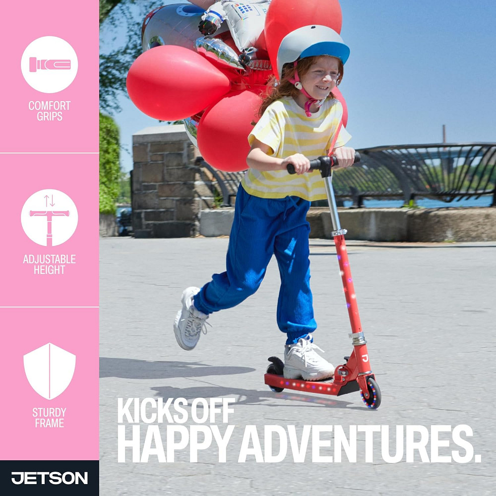 Jetson Jupiter Kids 2-Wheel Light-Up Kick Scooter, LED Lights on Handlebar, Stem, Wheels & Deck, Adj Richmond - photo 3