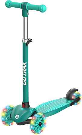 Gotrax KS1 Kids Kick Scooter, LED Lighted Wheels and 3 Adjustable Height Handlebars, Lean-to-Steer & Richmond