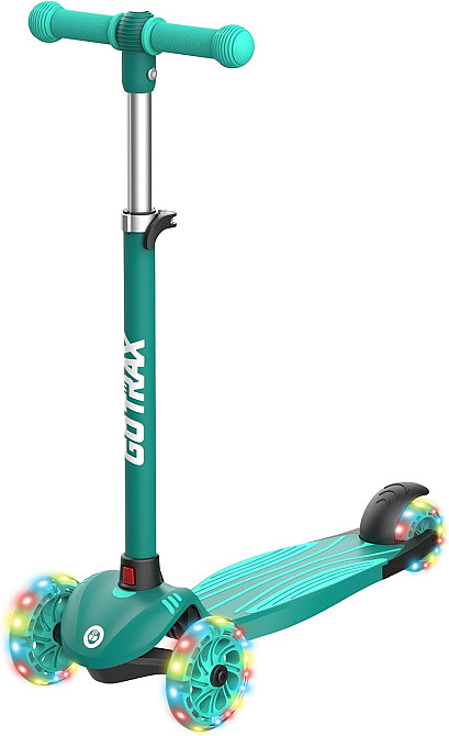 Gotrax KS1 Kids Kick Scooter, LED Lighted Wheels and 3 Adjustable Height Handlebars, Lean-to-Steer & Richmond - photo 1