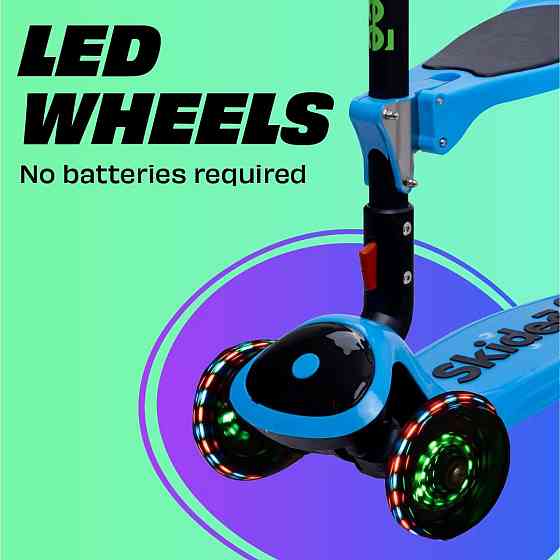 SKIDEE Kick Scooter for Kids Ages 3-5 | Foldable 3 Wheel Scooter with Lean-to-Steer, Adjustable Heig Richmond