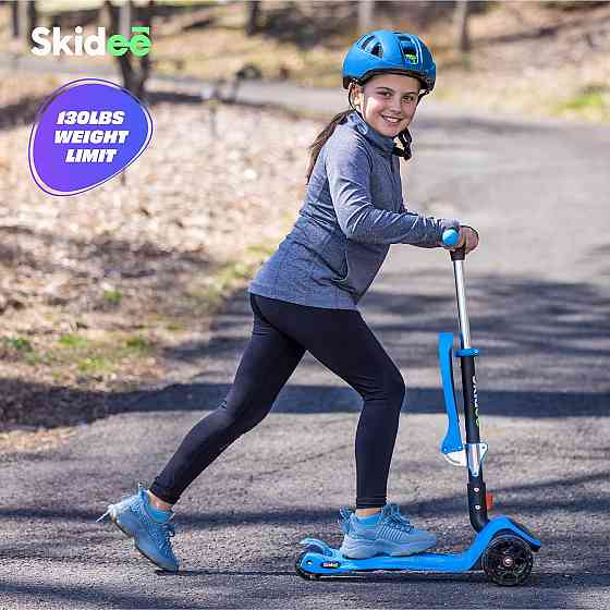 SKIDEE Kick Scooter for Kids Ages 3-5 | Foldable 3 Wheel Scooter with Lean-to-Steer, Adjustable Heig Richmond