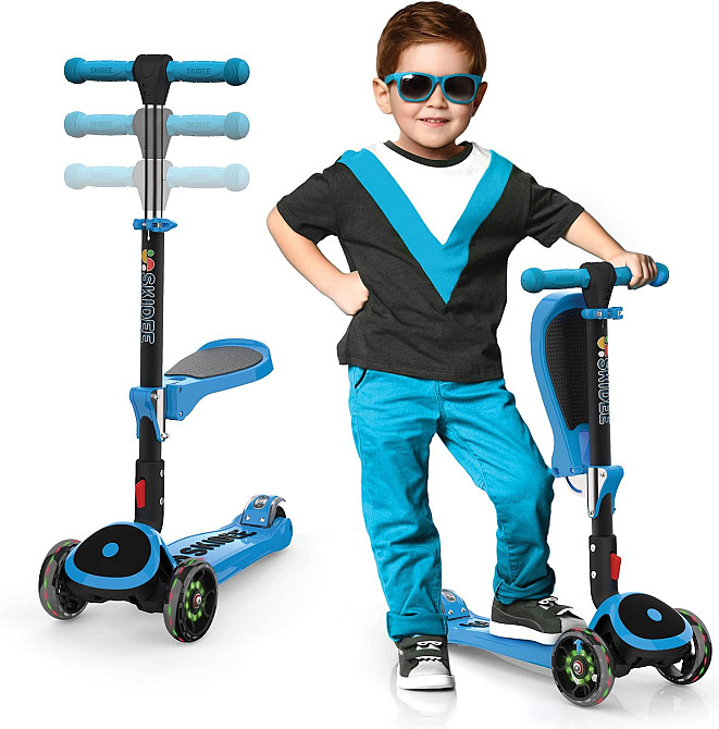 SKIDEE Kick Scooter for Kids Ages 3-5 | Foldable 3 Wheel Scooter with Lean-to-Steer, Adjustable Heig Richmond - photo 1