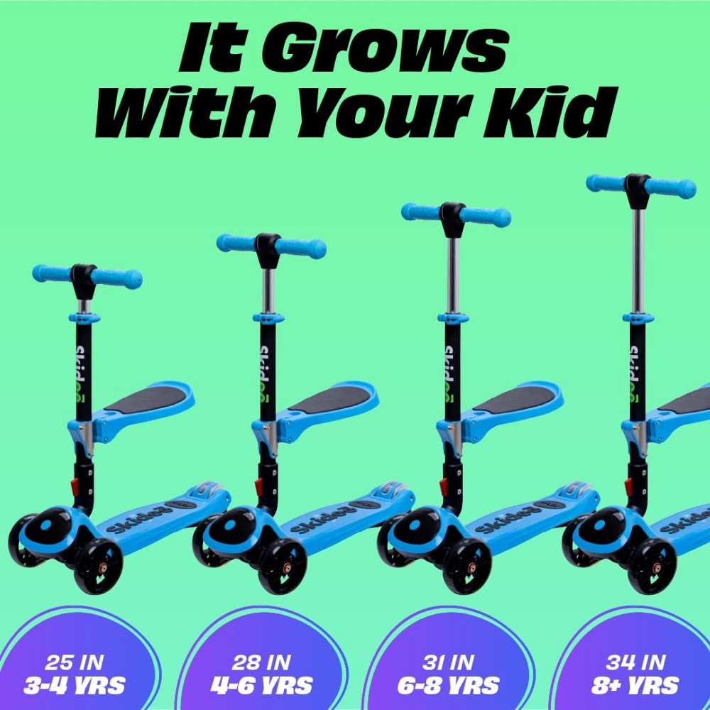 SKIDEE Kick Scooter for Kids Ages 3-5 | Foldable 3 Wheel Scooter with Lean-to-Steer, Adjustable Heig Richmond - photo 5