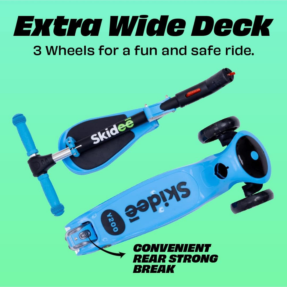SKIDEE Kick Scooter for Kids Ages 3-5 | Foldable 3 Wheel Scooter with Lean-to-Steer, Adjustable Heig Richmond - photo 3