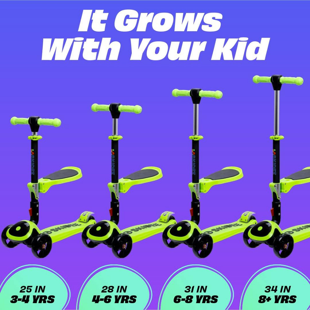 SKIDEE Kick Scooter for Kids Ages 3-5 | Foldable 3 Wheel Scooter with Lean-to-Steer, Adjustable Heig Richmond - photo 5