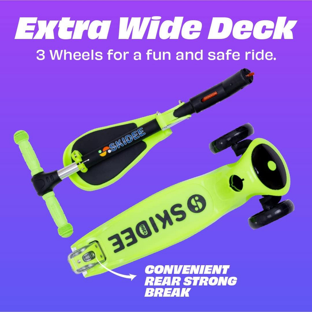 SKIDEE Kick Scooter for Kids Ages 3-5 | Foldable 3 Wheel Scooter with Lean-to-Steer, Adjustable Heig Richmond - photo 3