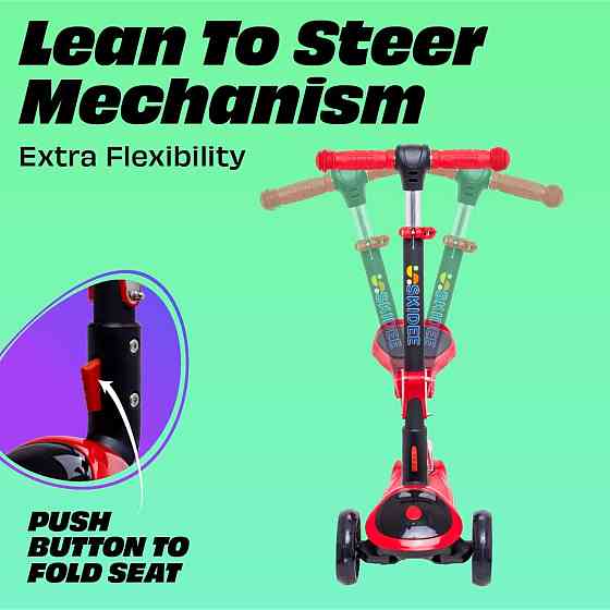 SKIDEE Kick Scooter for Kids Ages 3-5 | Foldable 3 Wheel Scooter with Lean-to-Steer, Adjustable Heig Richmond