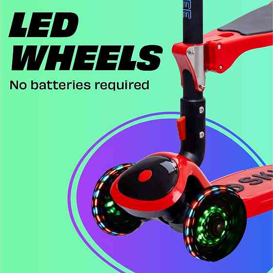 SKIDEE Kick Scooter for Kids Ages 3-5 | Foldable 3 Wheel Scooter with Lean-to-Steer, Adjustable Heig Richmond