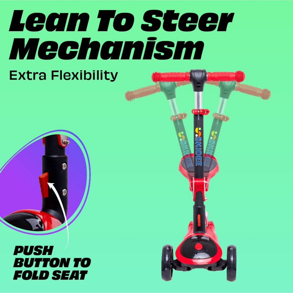 SKIDEE Kick Scooter for Kids Ages 3-5 | Foldable 3 Wheel Scooter with Lean-to-Steer, Adjustable Heig Richmond - photo 4