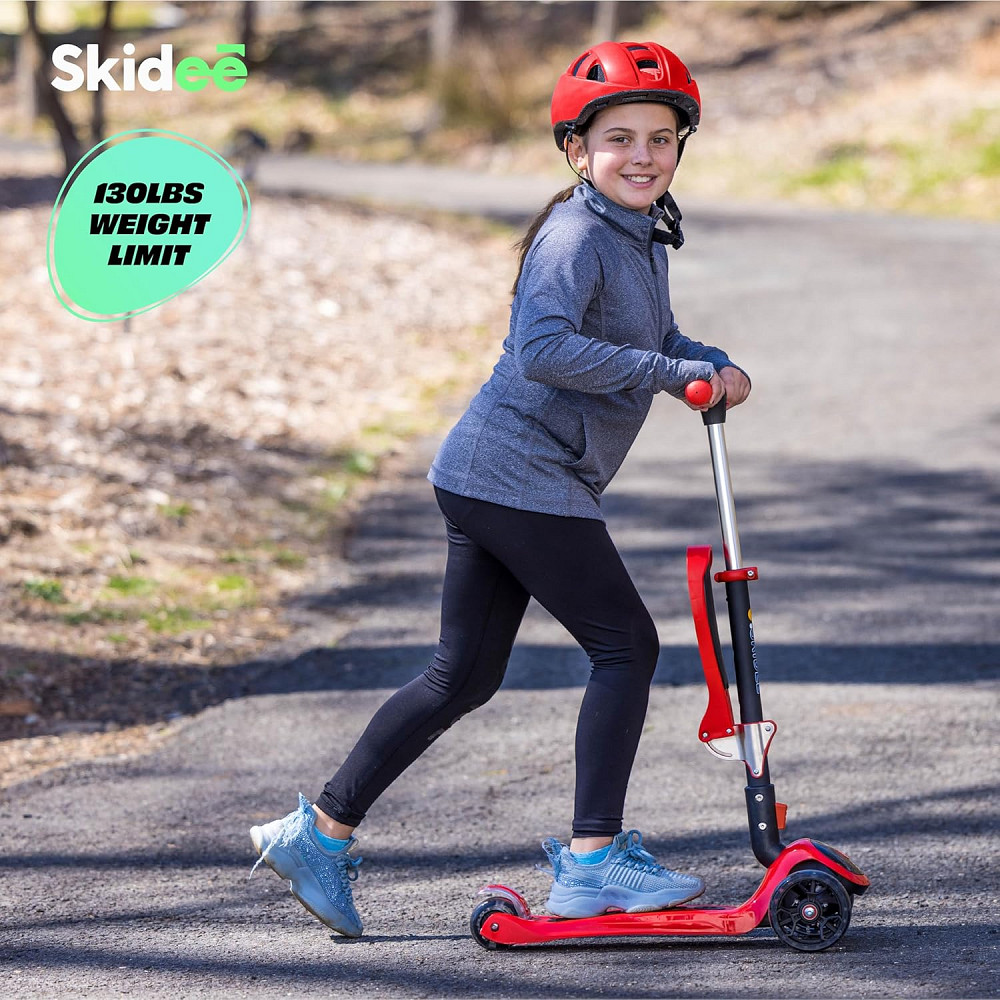 SKIDEE Kick Scooter for Kids Ages 3-5 | Foldable 3 Wheel Scooter with Lean-to-Steer, Adjustable Heig Richmond - photo 6