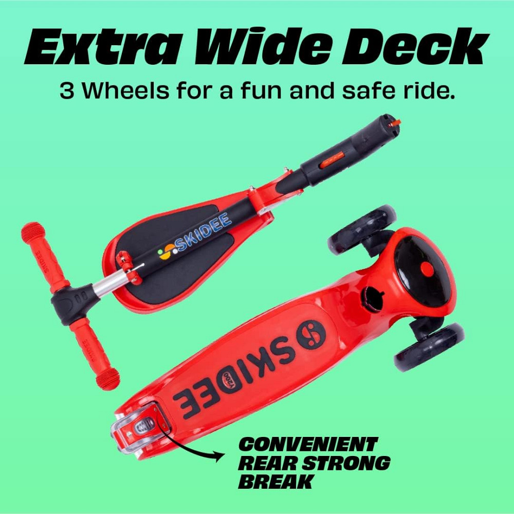 SKIDEE Kick Scooter for Kids Ages 3-5 | Foldable 3 Wheel Scooter with Lean-to-Steer, Adjustable Heig Richmond - photo 3