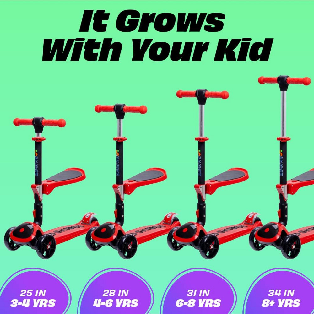 SKIDEE Kick Scooter for Kids Ages 3-5 | Foldable 3 Wheel Scooter with Lean-to-Steer, Adjustable Heig Richmond - photo 5