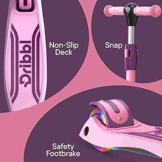 Dribbl 3-Wheel Kids Scooter - Lean-to-Steer Technology, Adjustable Height Handlebar, Wide Deck, Scoo Richmond