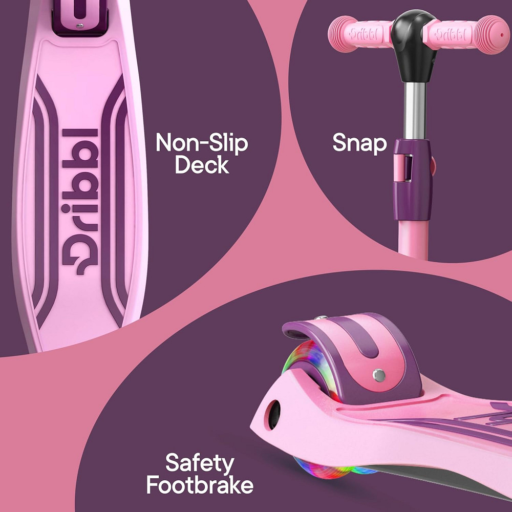 Dribbl 3-Wheel Kids Scooter - Lean-to-Steer Technology, Adjustable Height Handlebar, Wide Deck, Scoo Richmond - photo 6