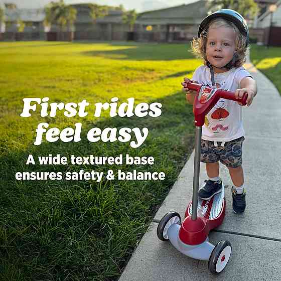 Radio Flyer My 1st Scooter, Red, For Kids 2-5 Years Old, Extra Wide Base for Balance, 2 Front Wheels Richmond