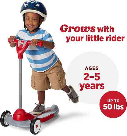 Radio Flyer My 1st Scooter, Red, For Kids 2-5 Years Old, Extra Wide Base for Balance, 2 Front Wheels Richmond