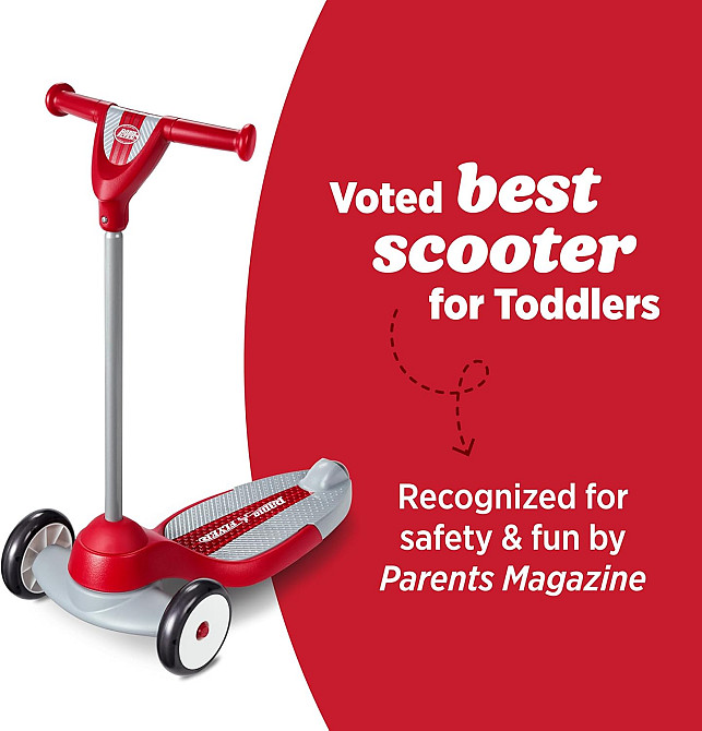 Radio Flyer My 1st Scooter, Red, For Kids 2-5 Years Old, Extra Wide Base for Balance, 2 Front Wheels Richmond - photo 6