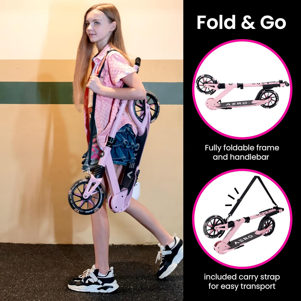 AERO MOBILITY Kick Scooter for Kids 6+, Teens & Adults | Light Up Wheels, Hand Brake, Rubber Deck Ma Richmond - photo 5
