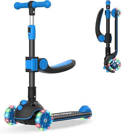 Gotrax KS3 Pro Folding Kick Scooter for Kids, One Key Removable Seat & 3 Extra Wide PU Light-Up Whee Richmond