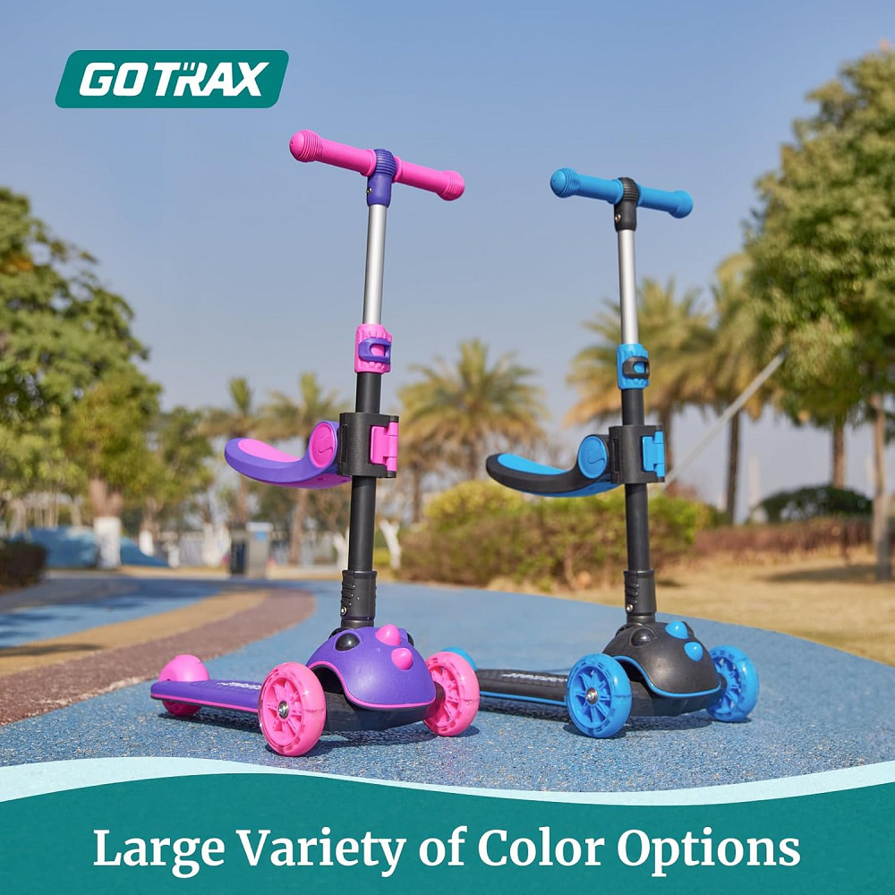 Gotrax KS3 Pro Folding Kick Scooter for Kids, One Key Removable Seat & 3 Extra Wide PU Light-Up Whee Richmond - photo 6
