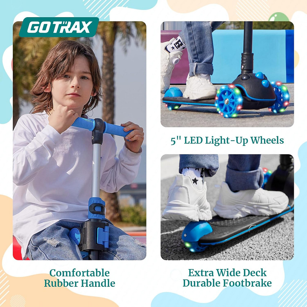 Gotrax KS3 Pro Folding Kick Scooter for Kids, One Key Removable Seat & 3 Extra Wide PU Light-Up Whee Richmond - photo 5