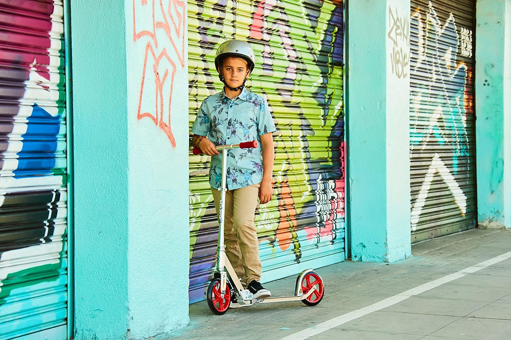 Razor A5 Lux Kick Scooter for Kids Ages 8+ - 8" Urethane Wheels, Anodized Finish Featuring Bold Colo Richmond - photo 6