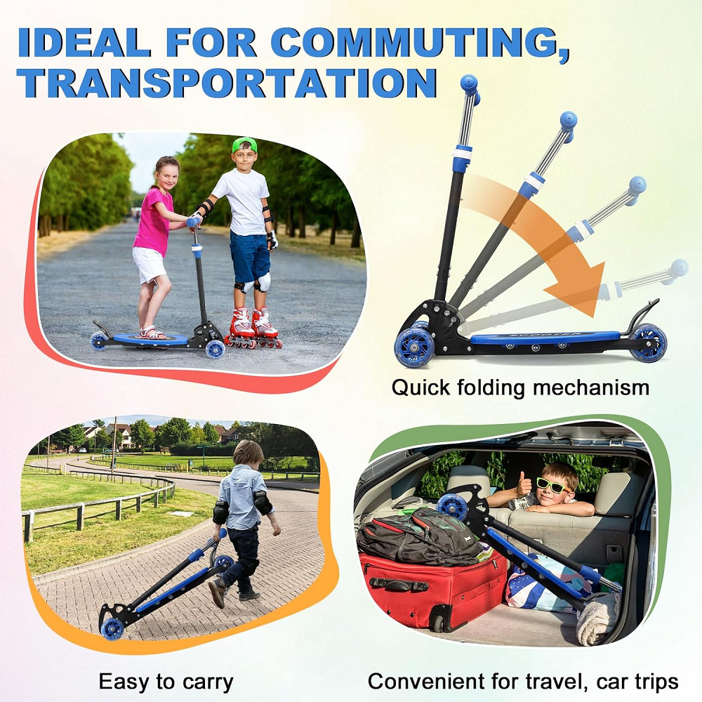 Scooter for Kids 3-5 5-7,Light up 3 Wheels Kick Scooter,Heavy Duty Folding Lean-to-Steer Scooters wi Richmond - photo 7
