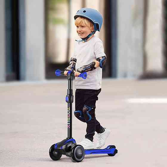TONBUX Kids Scooter for Age 3-12, Toddler Scooter with 4 Adjustable Heights, Light Up 3-Wheels Scoot Richmond