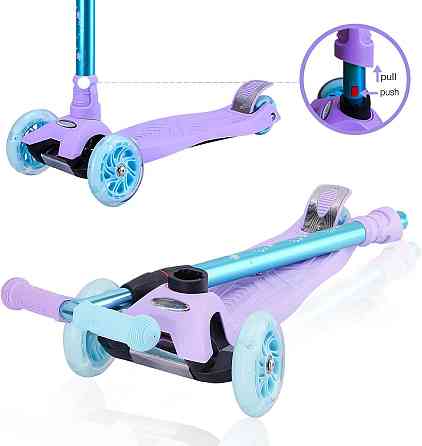 3 Wheel Scooter for Kids Ages 6-12,Kids Scooter with Light Up Wheels, Sturdy Deck Design, and 4 Heig Richmond