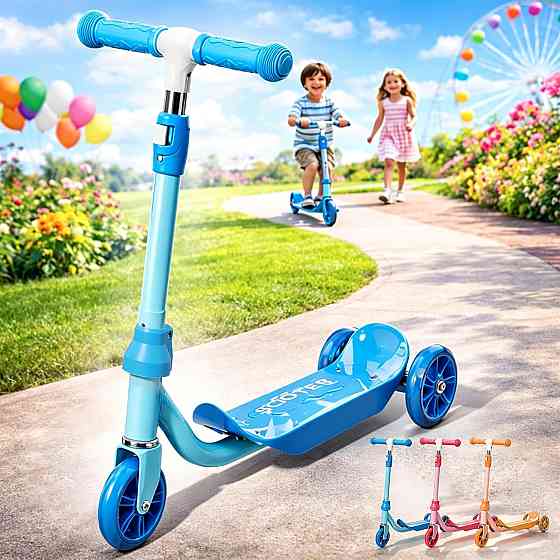 Kids Scooter Ages 3-7 - Three Wheel Preschool Toddler Kick Scooters,Safer Steering,Light Up Wheels,  Richmond