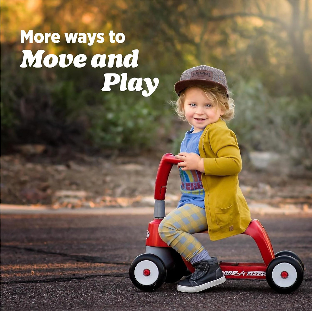 Radio Flyer Scoot 2 Scooter, Blue/Red/Pink, for Kids Ages 1-4, Ride On Toy or 4-Wheel Kids Scooter,  Richmond - photo 7