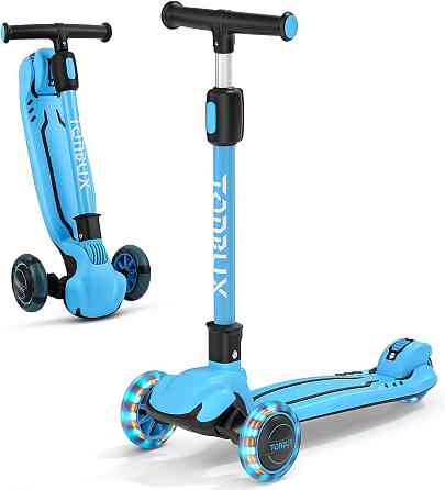 TONBUX Kids Scooter, Light Up 3 Wheel Kick Scooters for Kids 3-12, Folding Scooters with Adjustable  Richmond